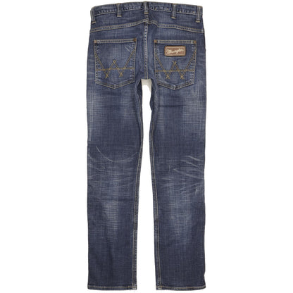 Wrangler Spencer Men Blue Straight Slim Stretch Jeans W32 L33