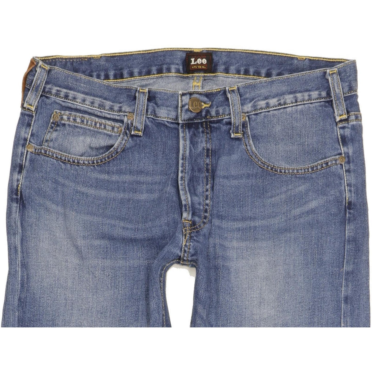 Lee Daren Men Blue Straight Slim Jeans W33 L32