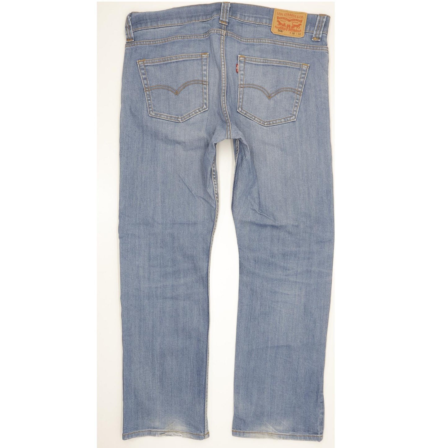Levi's 506 Men Blue Straight Regular Stretch Jeans W38 L30