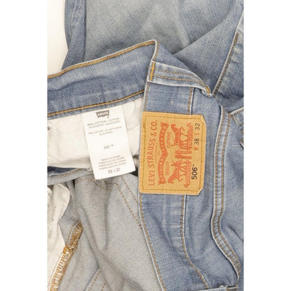 Levi's 506 Men Blue Straight Regular Stretch Jeans W38 L30