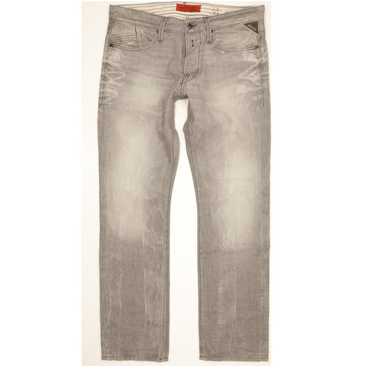 Replay Waitom Men Grey Straight Regular Jeans W34 L32