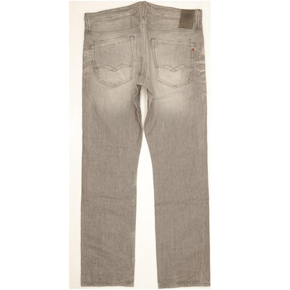 Replay Waitom Men Grey Straight Regular Jeans W34 L32