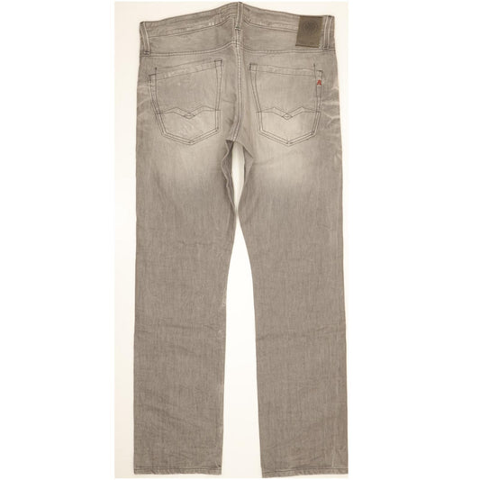 Replay Waitom Men Grey Straight Regular Jeans W34 L32