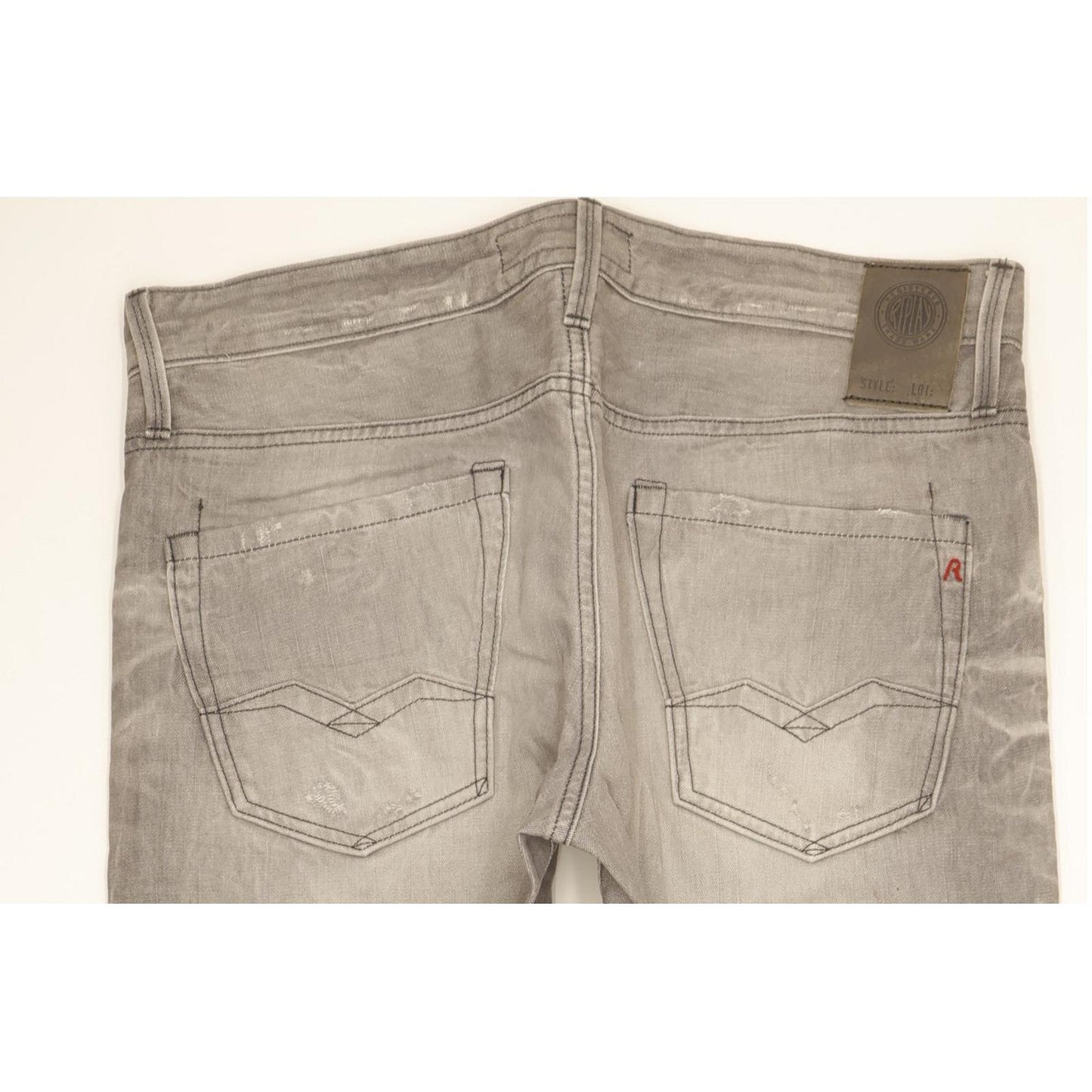 Replay Waitom Men Grey Straight Regular Jeans W34 L32