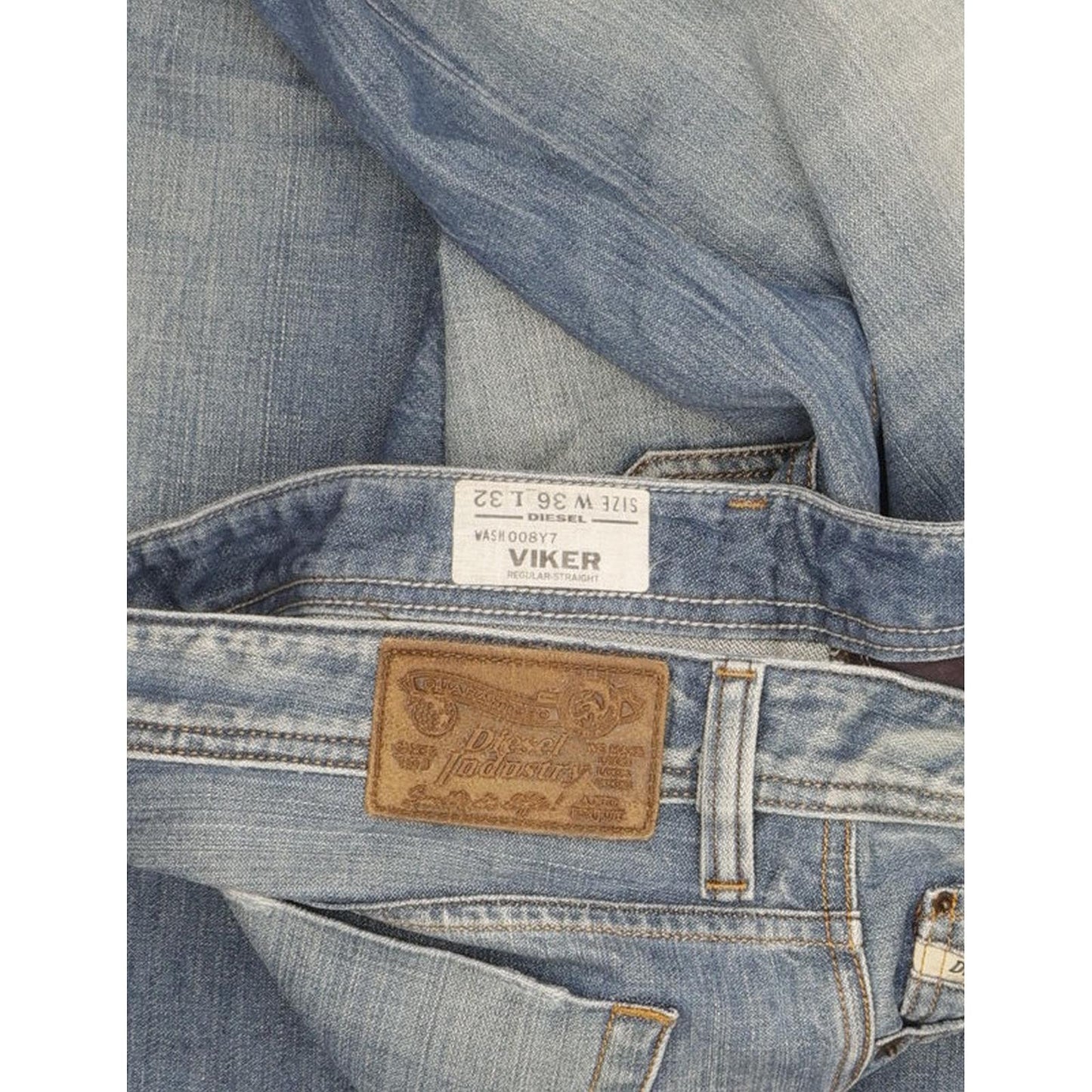 Diesel Viker Men Blue Straight Regular Jeans W36 L32