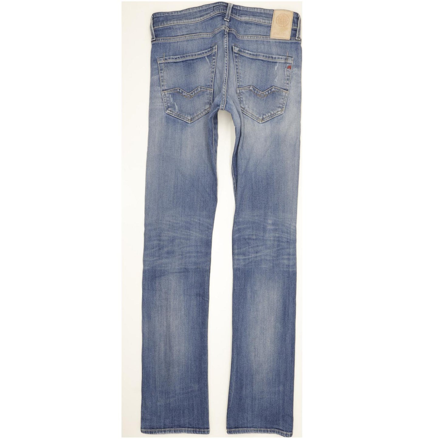 Replay Waitom Men Blue Straight Slim Stretch Jeans W31 L36