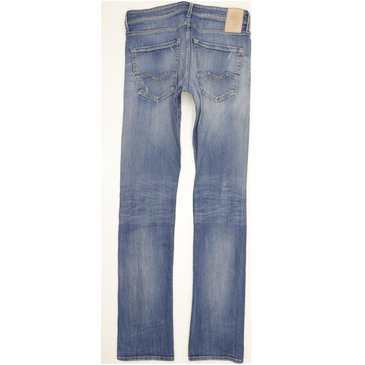 Replay Waitom Men Blue Straight Slim Stretch Jeans W31 L36