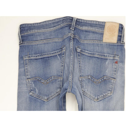 Replay Waitom Men Blue Straight Slim Stretch Jeans W31 L36