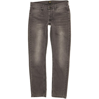 Lee Daren Men Grey Straight Slim Stretch Jeans W33 L33