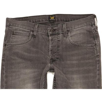 Lee Daren Men Grey Straight Slim Stretch Jeans W33 L33
