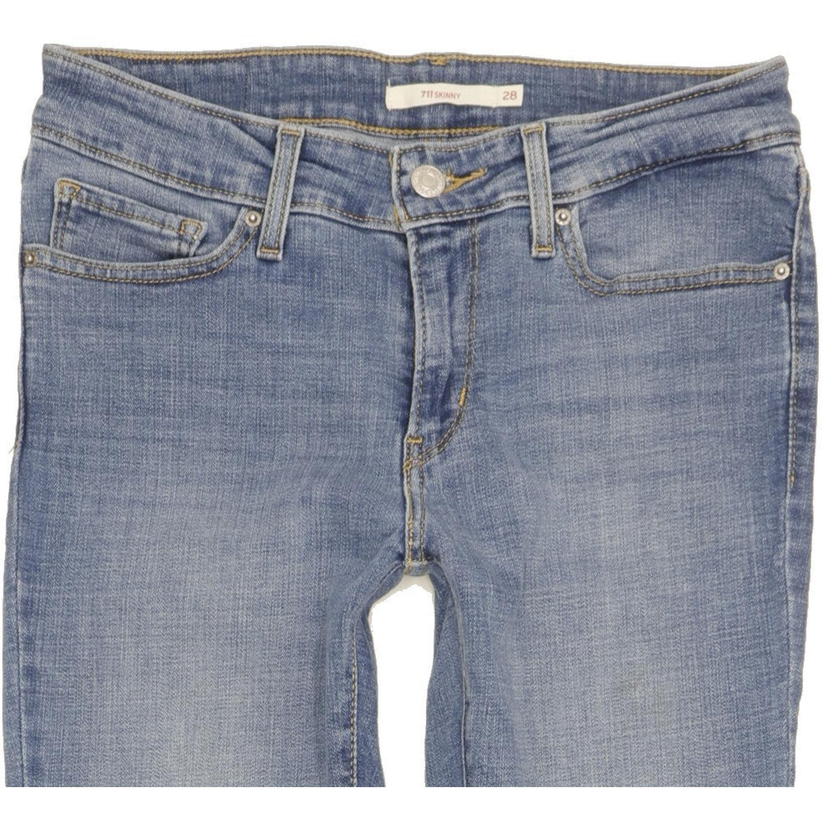 Levi's 711 Women Blue Skinny Slim Stretch Jeans W28 L31