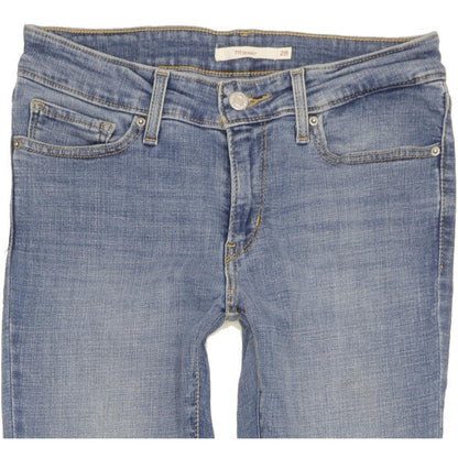 Levi's 711 Women Blue Skinny Slim Stretch Jeans W28 L31