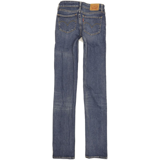 Levi's 714 Women Blue Straight Slim Stretch Jeans W25 L34