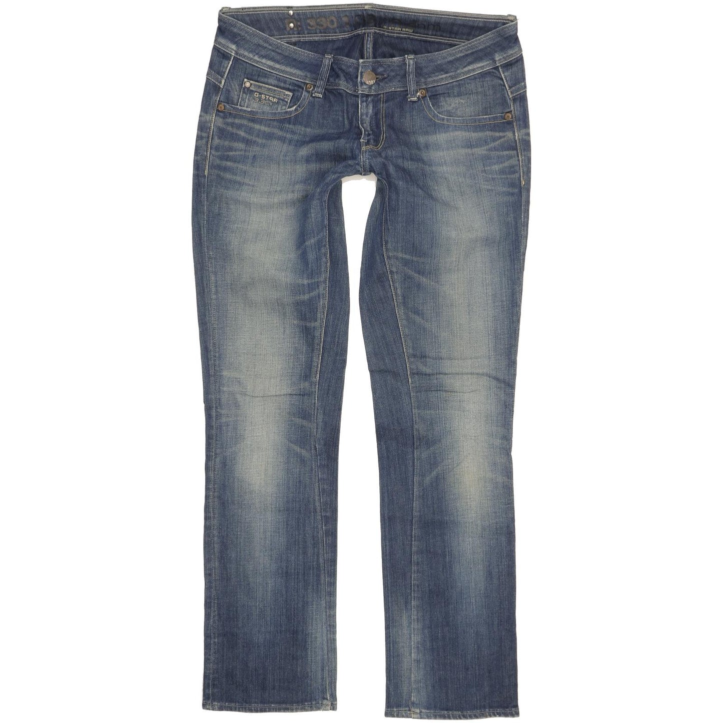 G-Star Women Blue Straight Slim Stretch Jeans W30 L31