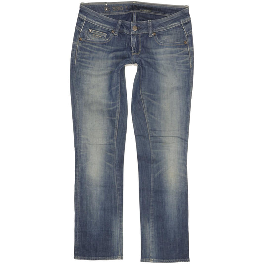 G-Star Women Blue Straight Slim Stretch Jeans W30 L31