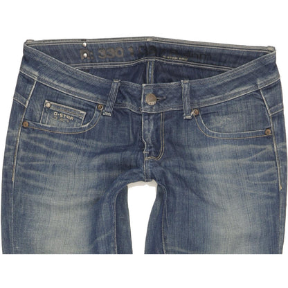 G-Star Women Blue Straight Slim Stretch Jeans W30 L31