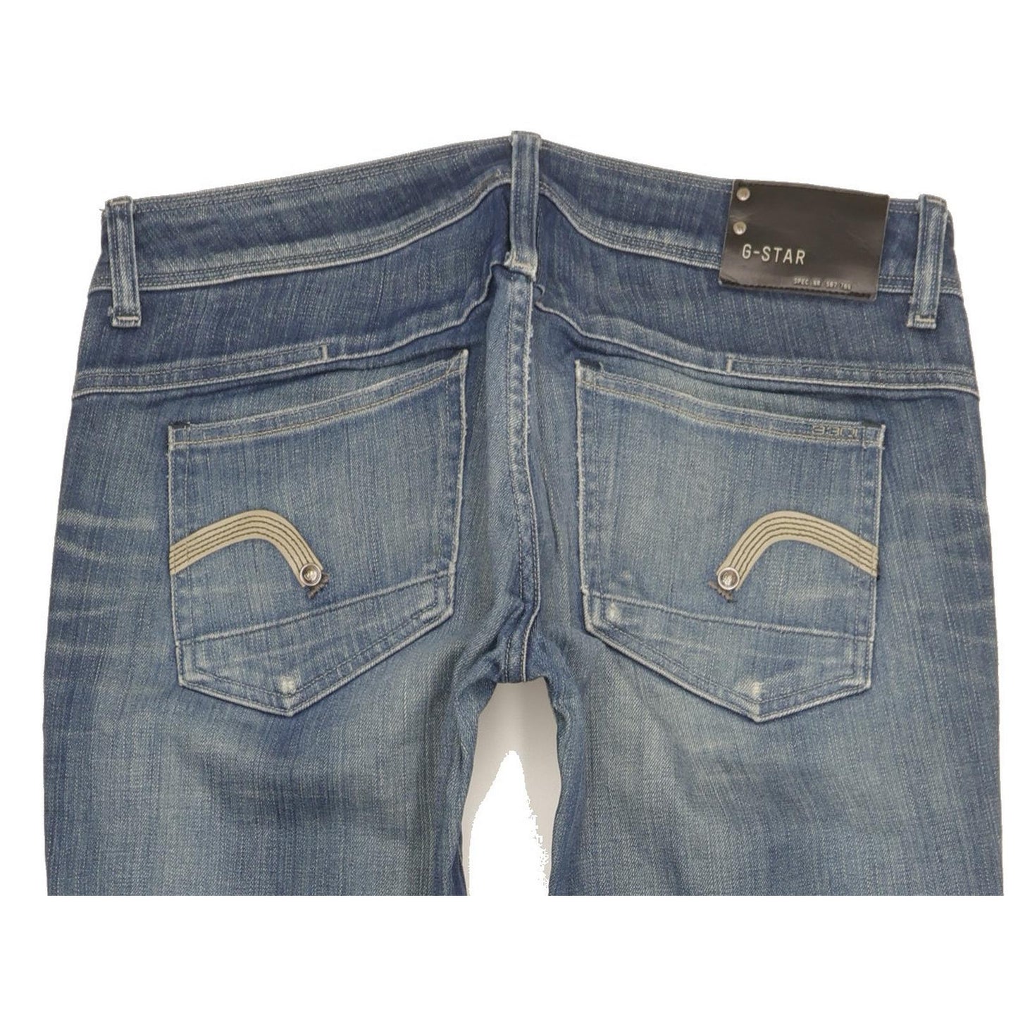 G-Star Women Blue Straight Slim Stretch Jeans W30 L31