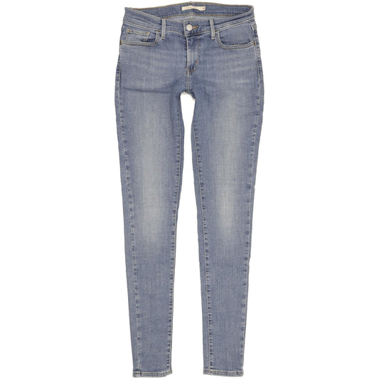 Levi's 710 Super Women Blue Skinny Slim Stretch Jeans W28 L32