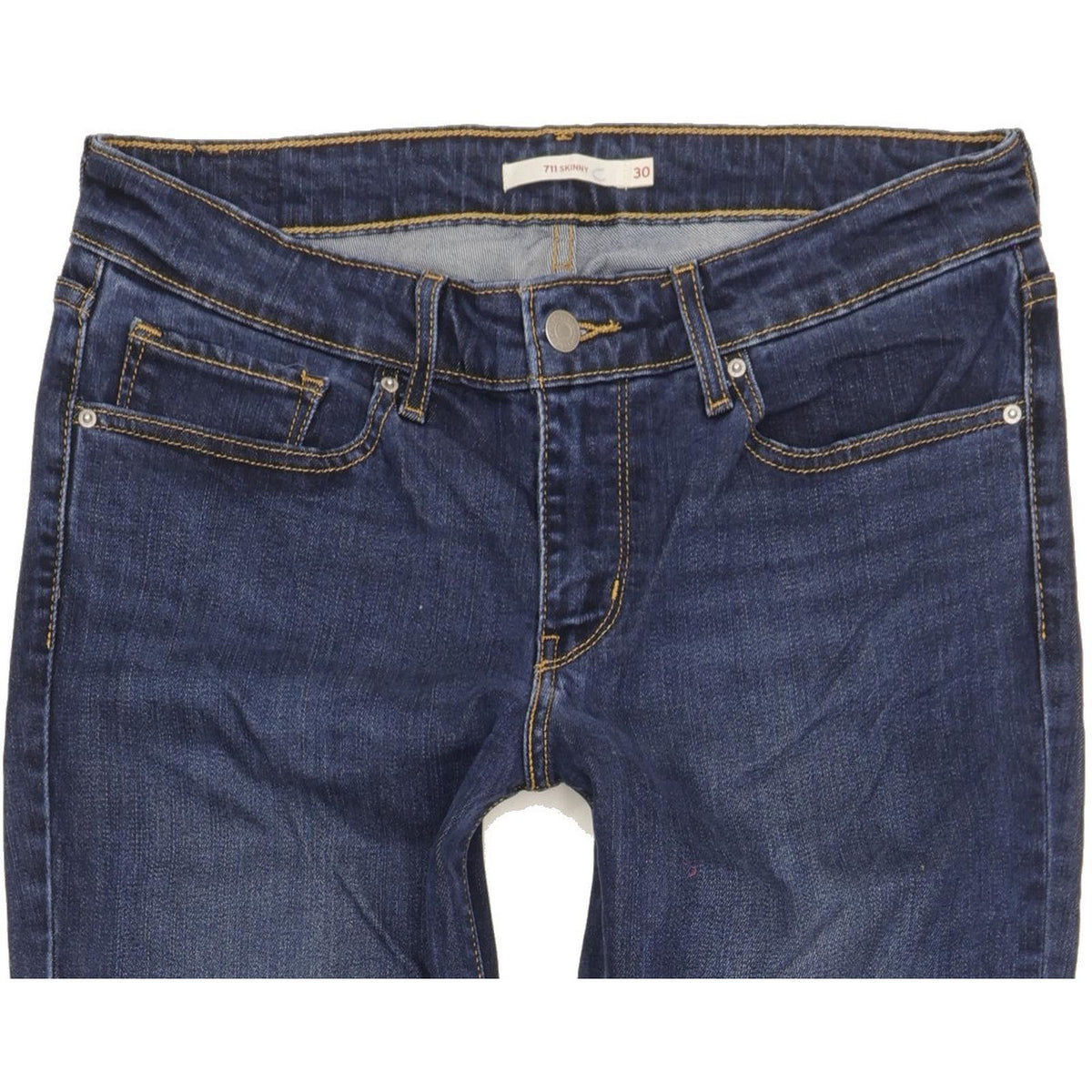Levi's 711 Women Blue Skinny Slim Stretch Jeans W30 L29
