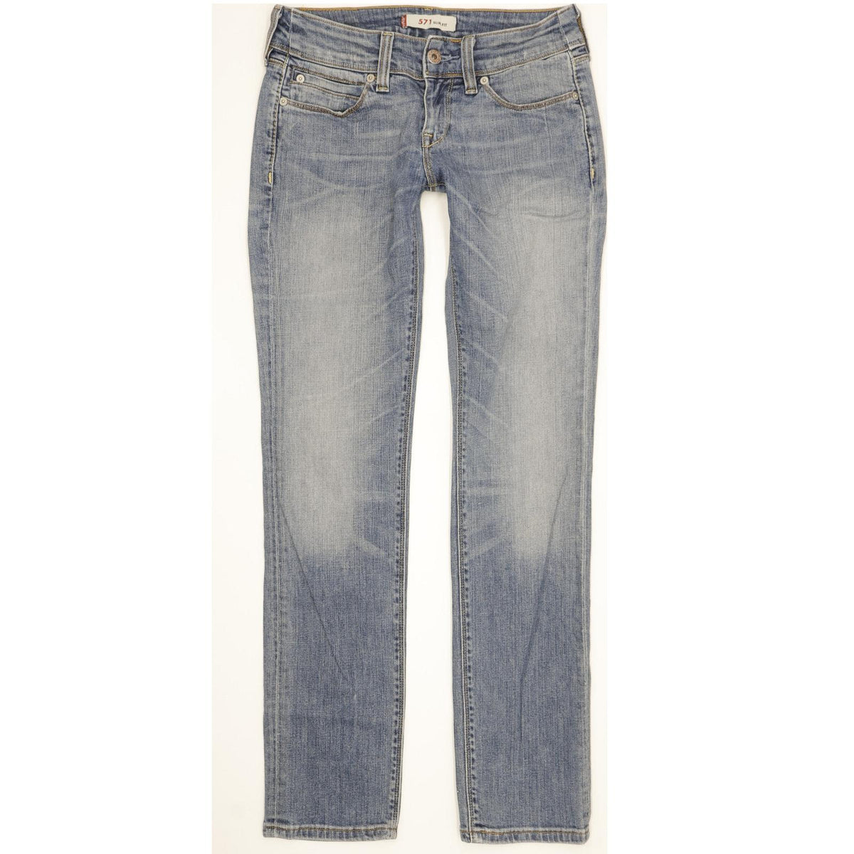 Levi's 571 Women Blue Straight Slim Stretch Jeans W26 L31