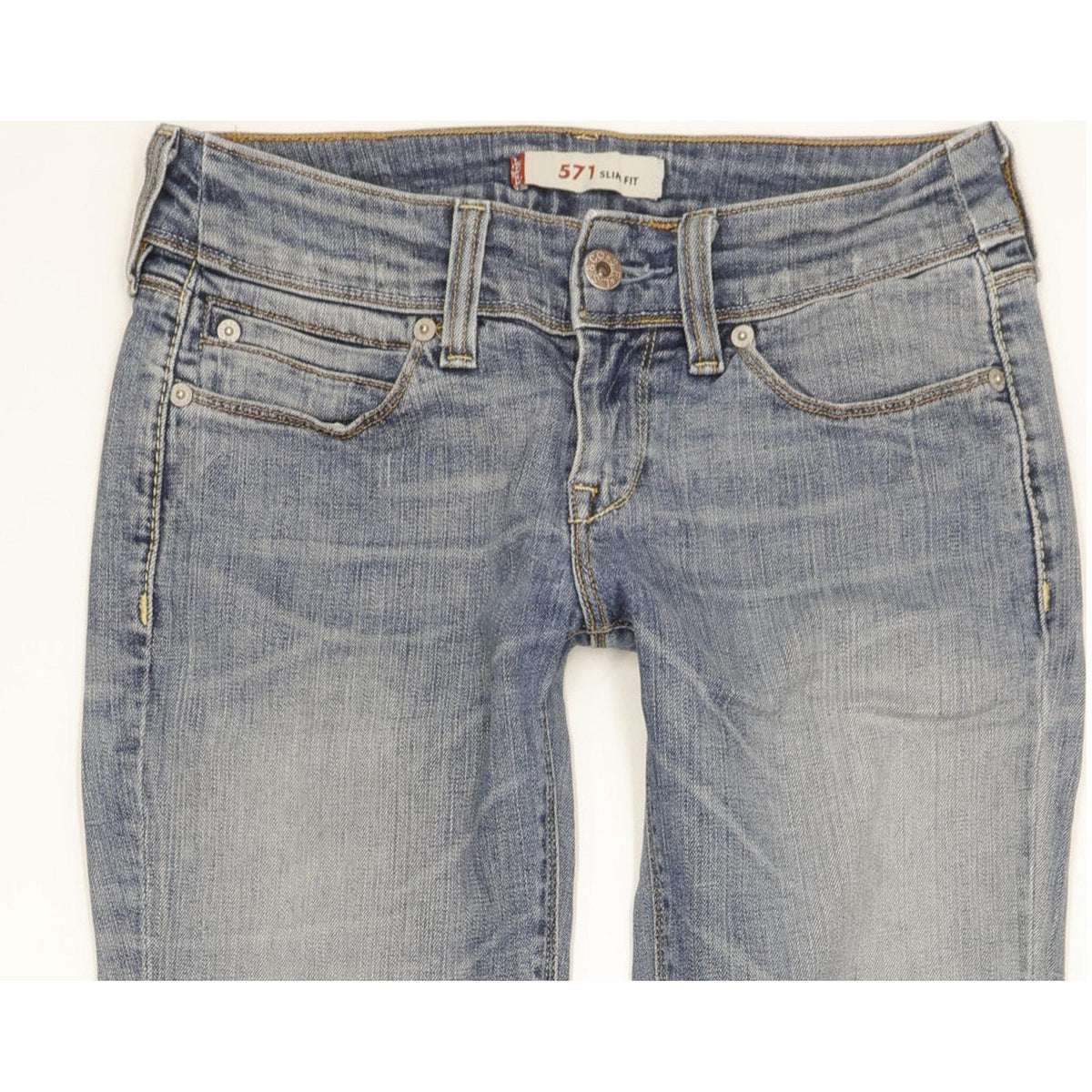 Levi's 571 Women Blue Straight Slim Stretch Jeans W26 L31