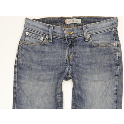 Levi's 528 Women Blue Straight Slim Stretch Jeans W27 L31
