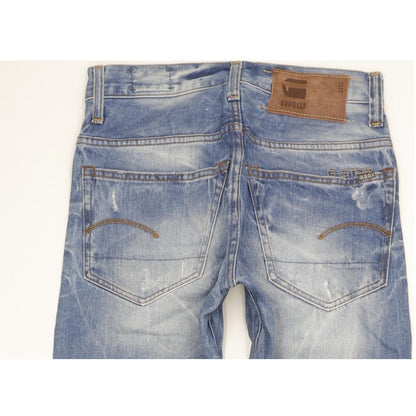 G-Star 3301 Men Blue Straight Slim Jeans W28 L32