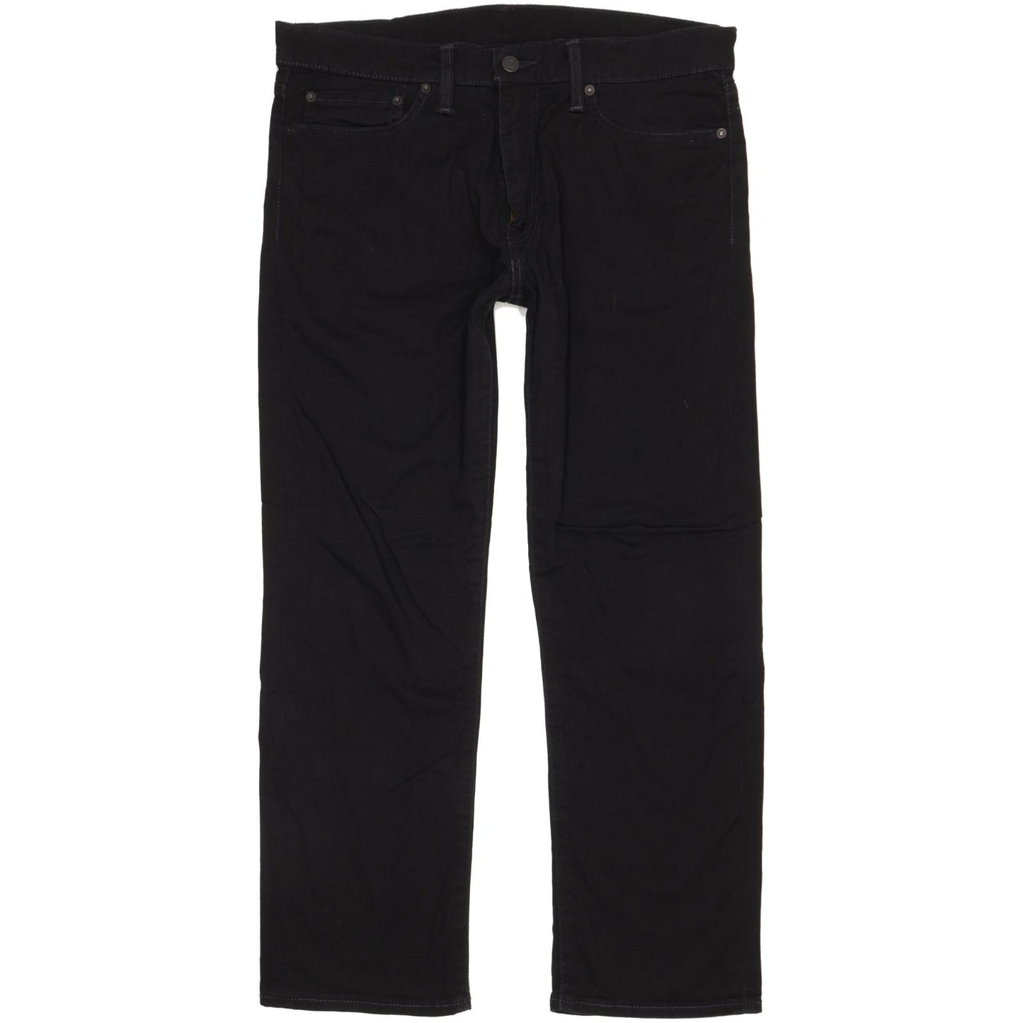 Levi's 504 Men Black Straight Regular Stretch Jeans W34 L29