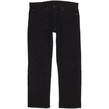 Levi's 504 Men Black Straight Regular Stretch Jeans W34 L29