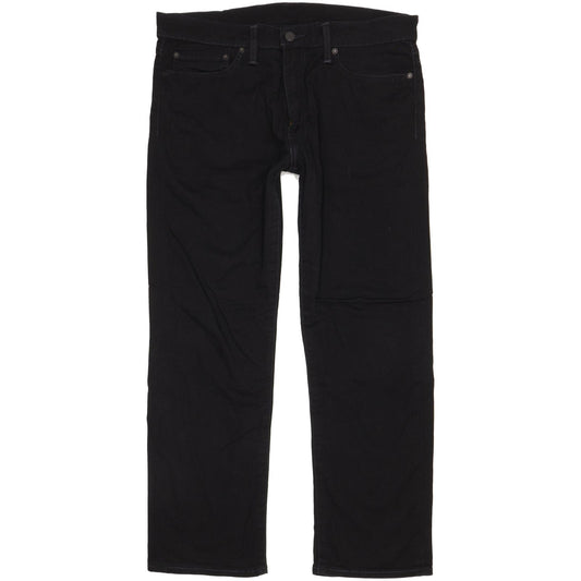 Levi's 504 Men Black Straight Regular Stretch Jeans W34 L29