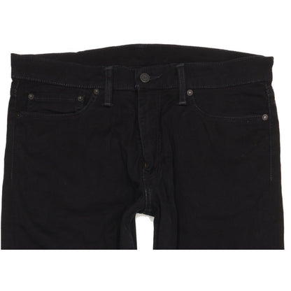 Levi's 504 Men Black Straight Regular Stretch Jeans W34 L29