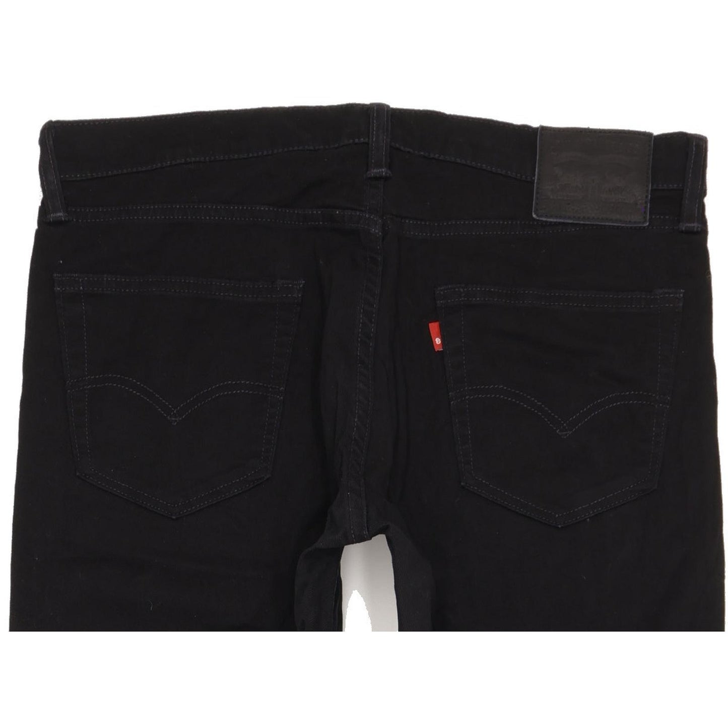 Levi's 504 Men Black Straight Regular Stretch Jeans W34 L29