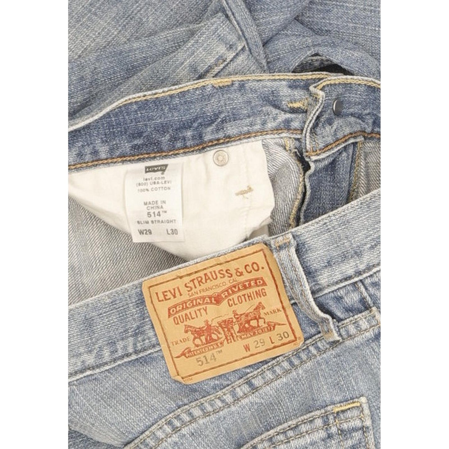 Levi's 514 Men Blue Straight Slim Jeans W29 L30