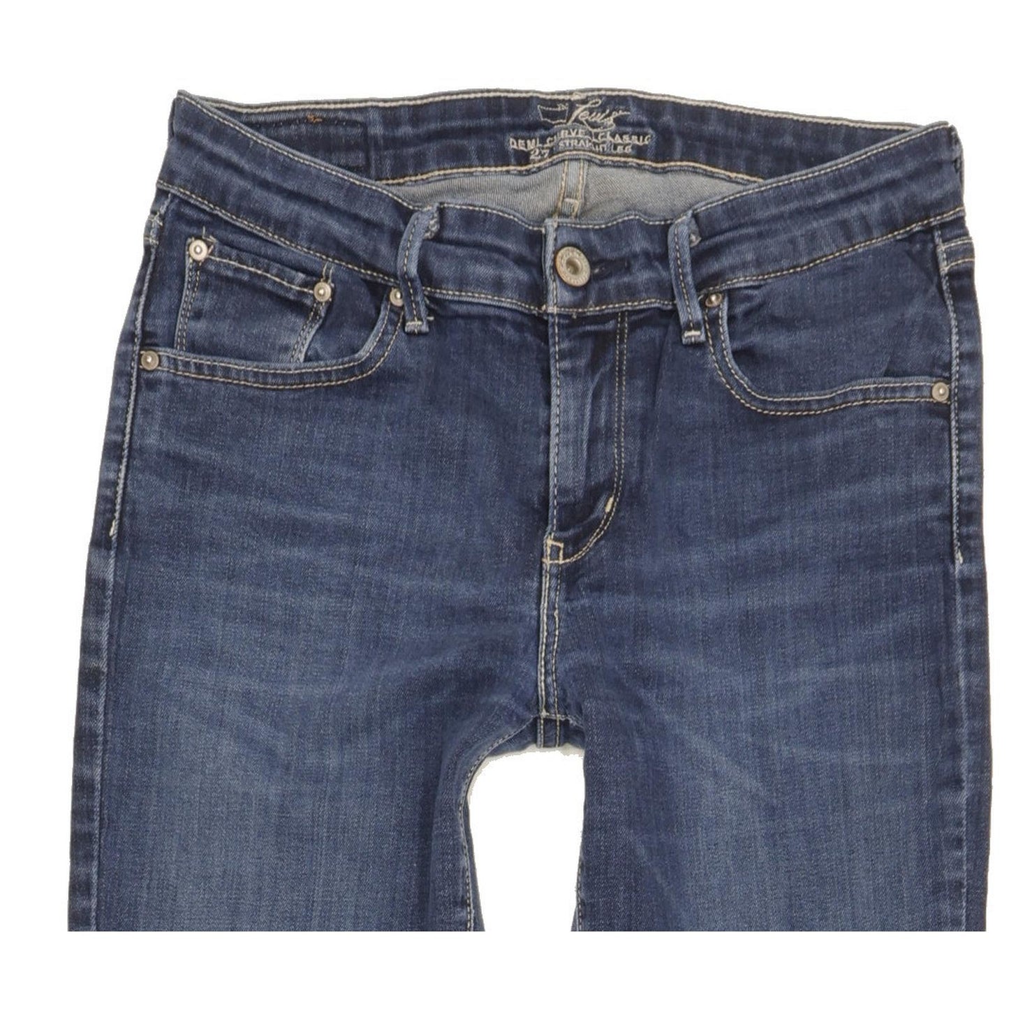 Levi's Demi Curve Women Blue Straight Classic Stretch Jeans W27 L29