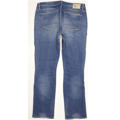 G-Star 3301 Women Blue Straight Slim Stretch Jeans W33 L31