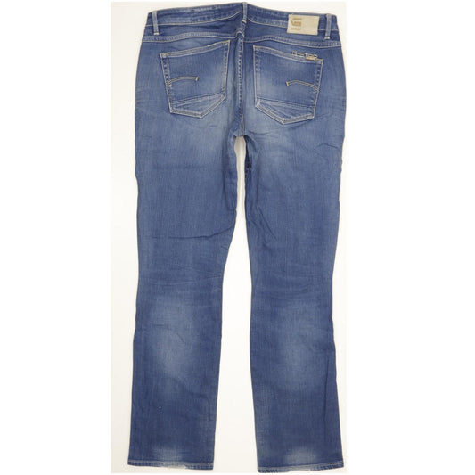 G-Star 3301 Women Blue Straight Slim Stretch Jeans W33 L31