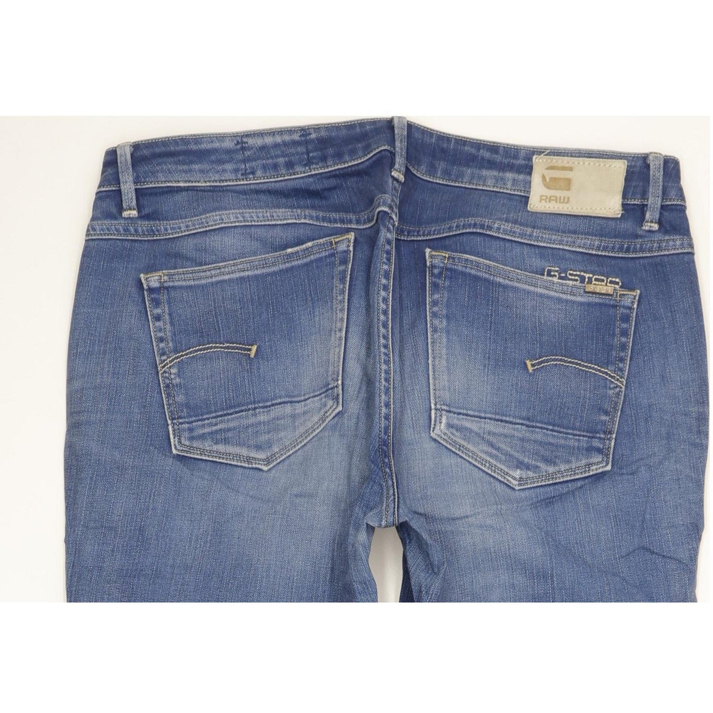 G-Star 3301 Women Blue Straight Slim Stretch Jeans W33 L31
