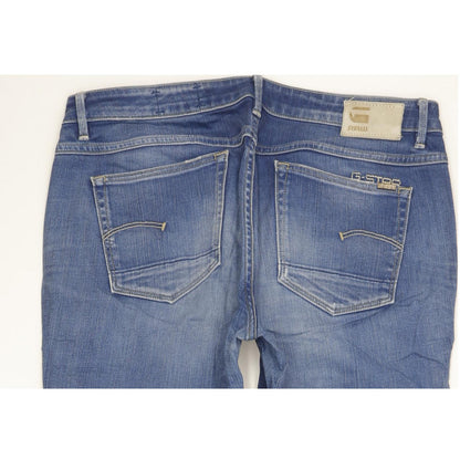 G-Star 3301 Women Blue Straight Slim Stretch Jeans W33 L31
