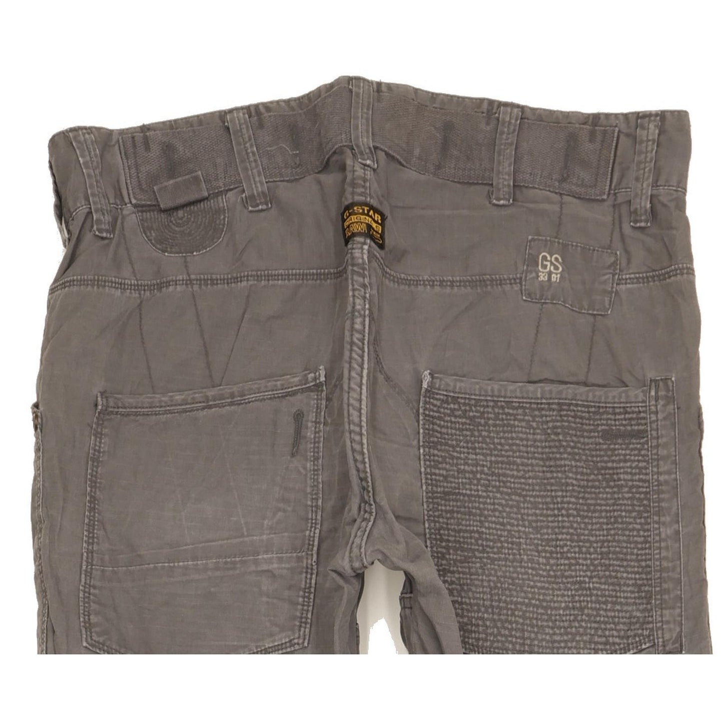 G-Star Men Grey Straight Slim Stretch Trousers W30 L30