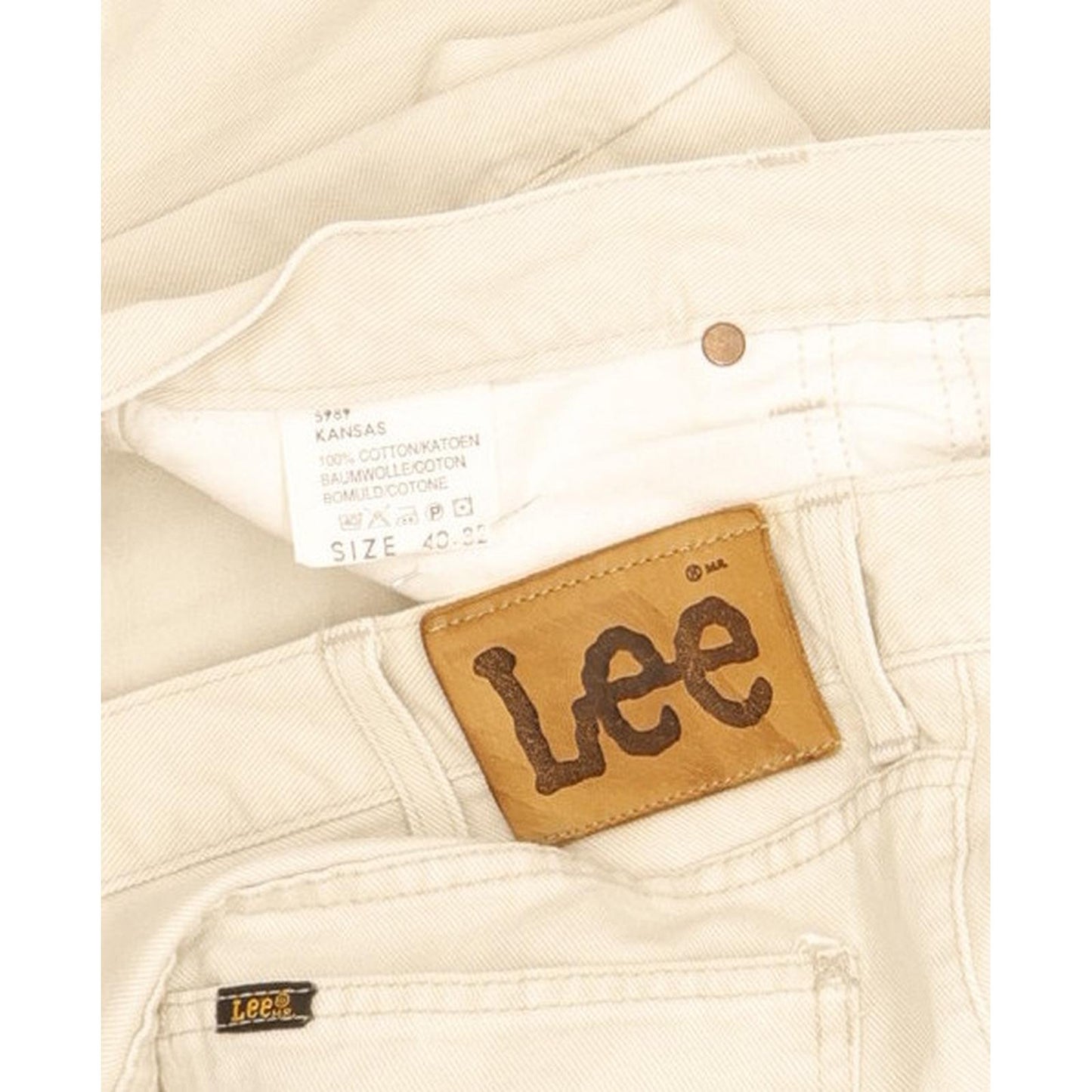 Lee Kansas Men Beige Straight Regular Jeans W40 L32