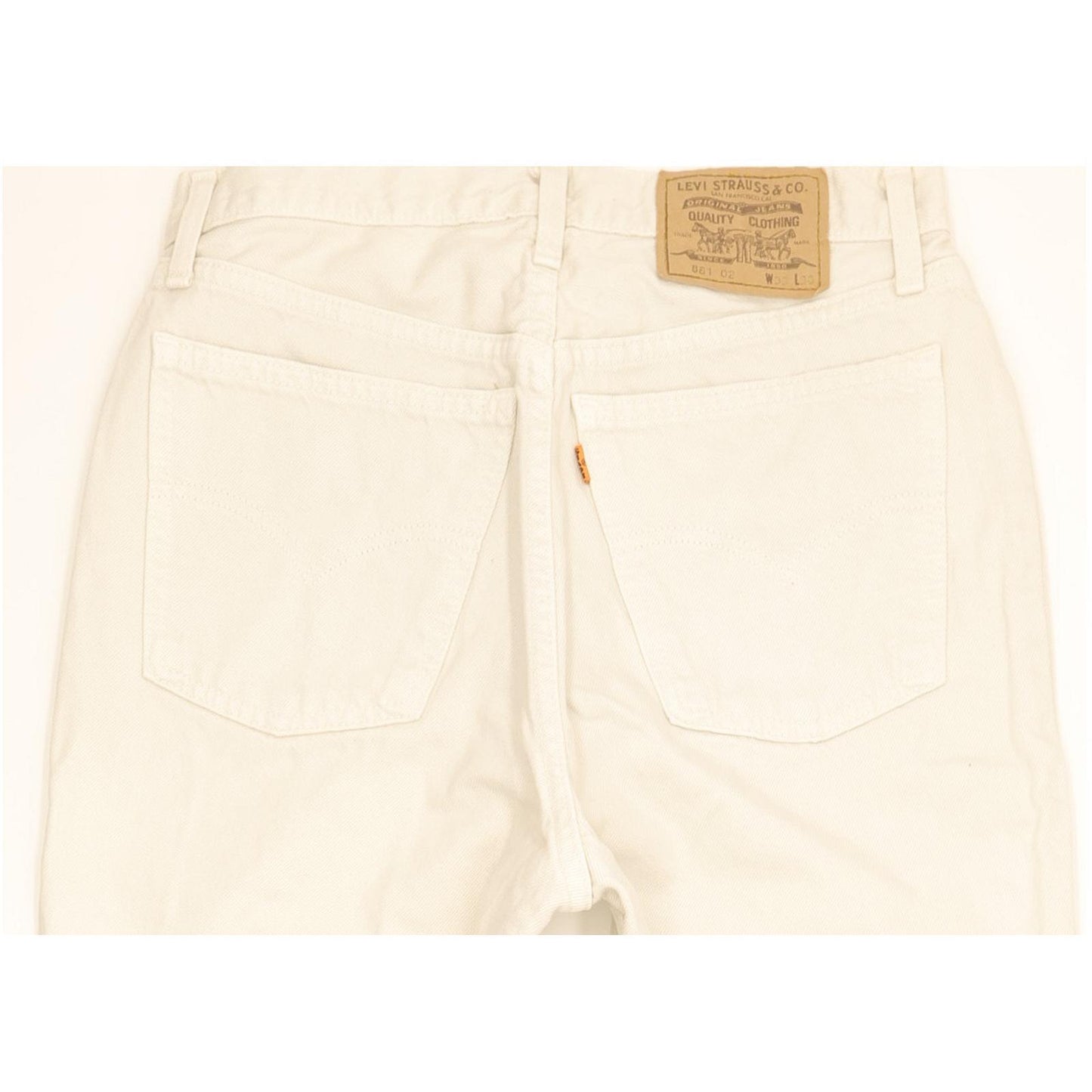 Levi's 881 Beige Straight Slim Jeans High Waisted W30 L29