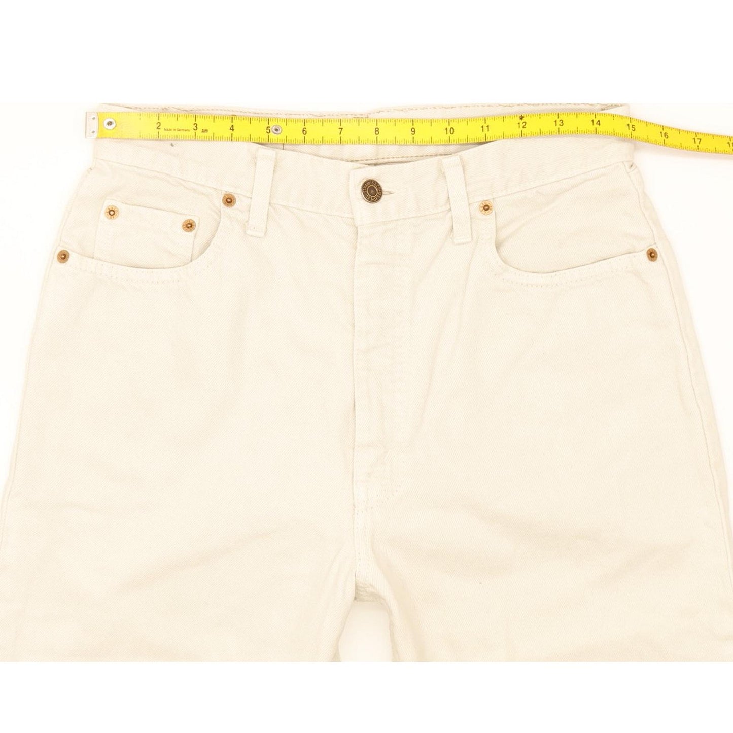 Levi's 881 Beige Straight Slim Jeans High Waisted W30 L29