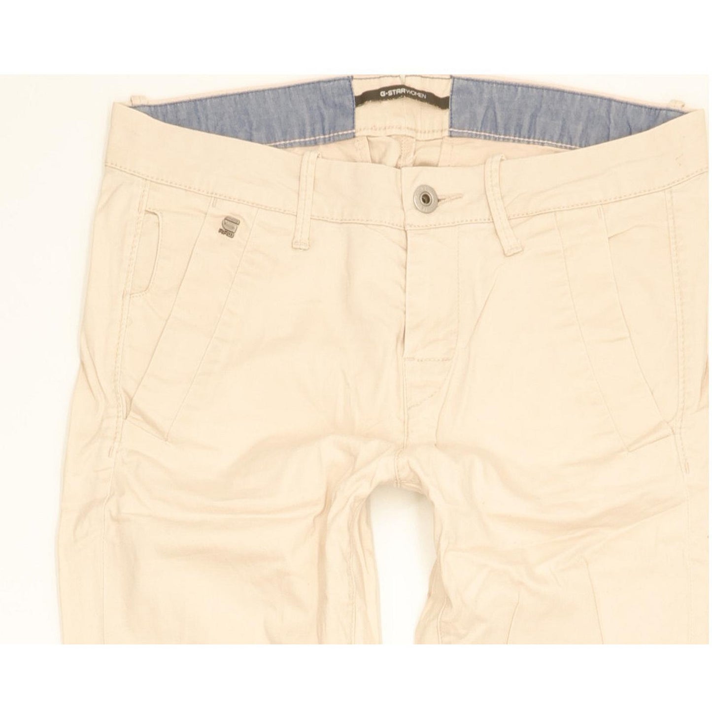 G-Star Bronson Women Beige Skinny Slim Chino Stretch Trousers W26 L28