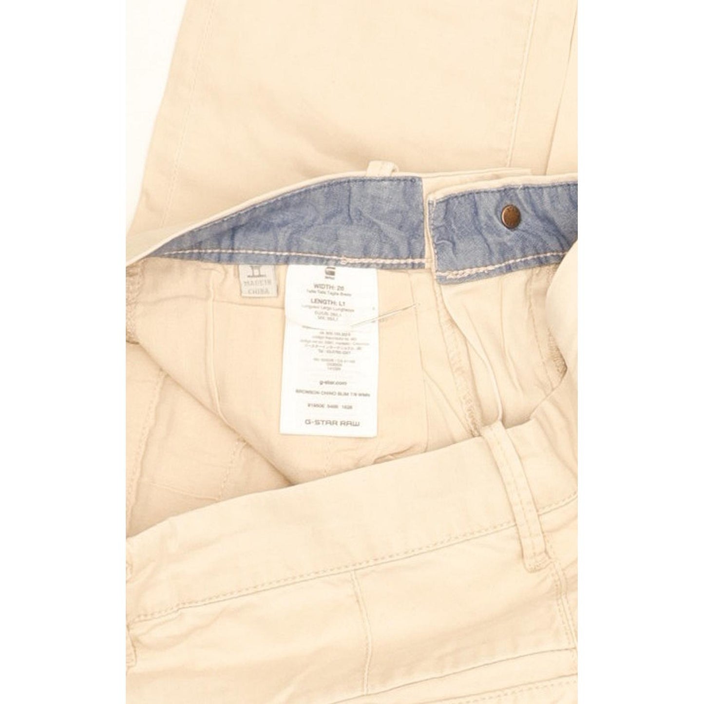 G-Star Bronson Women Beige Skinny Slim Chino Stretch Trousers W26 L28