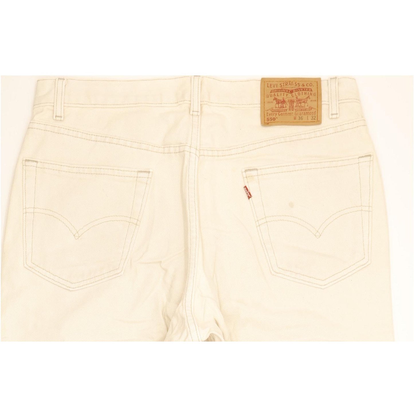 Levi's 550 Made in USA Men Beige Tapered Relaxed Jeans W36 L32