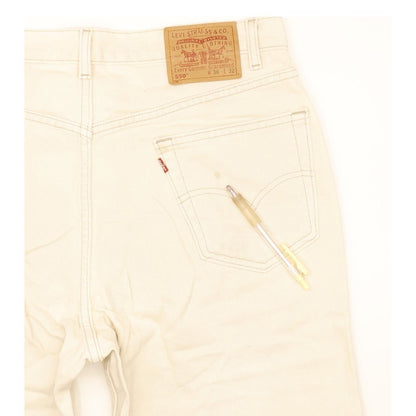 Levi's 550 Made in USA Men Beige Tapered Relaxed Jeans W36 L32
