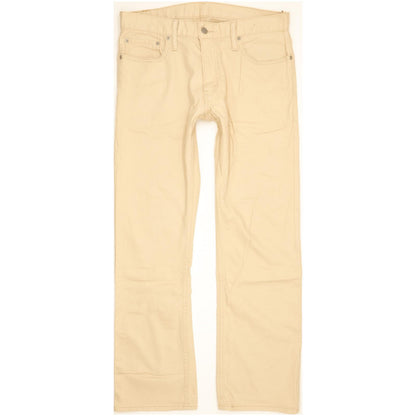 Levi's 514 Men Beige Straight Slim Stretch Jeans W34 L30