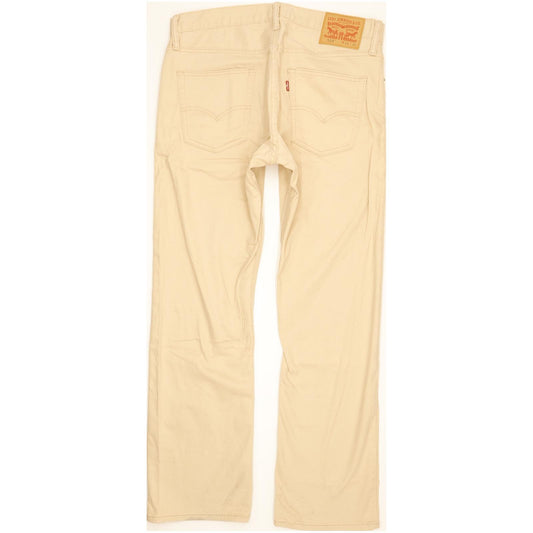 Levi's 514 Men Beige Straight Slim Stretch Jeans W34 L30