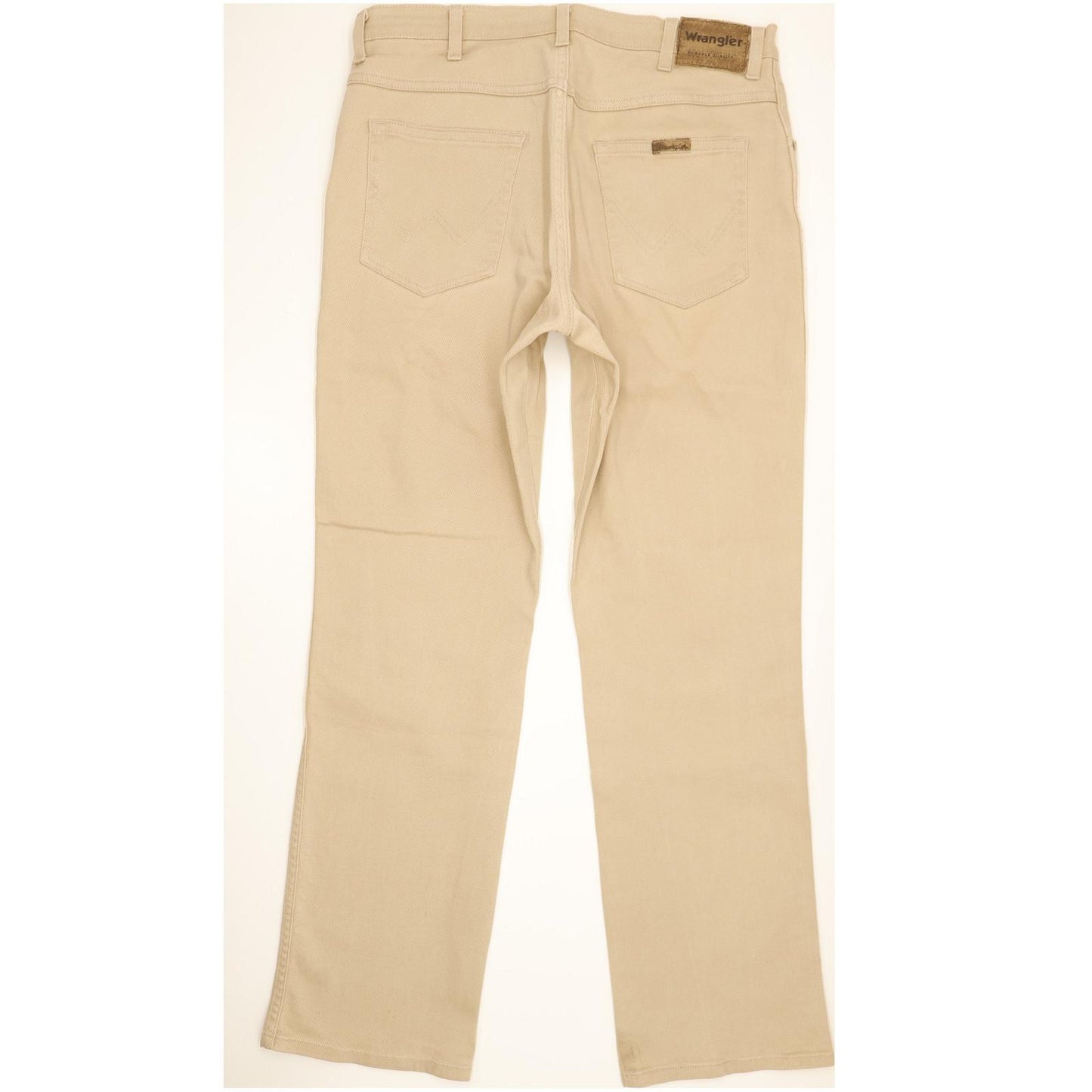 Wrangler Durable Quality Men Beige Straight Regular Stretch Jeans W34 L32