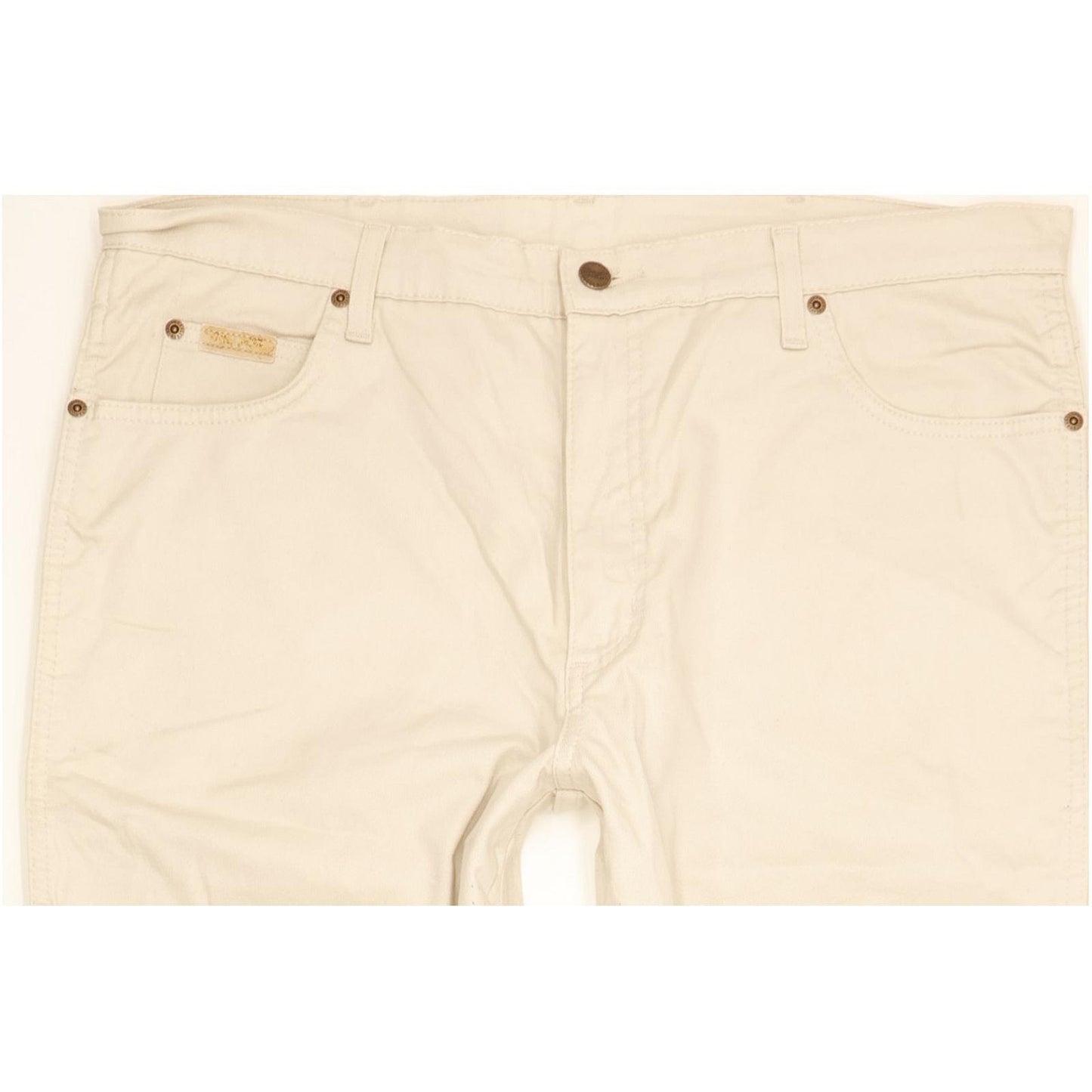 Wrangler Texas Men Beige Straight Regular Stretch Jeans W38 L30